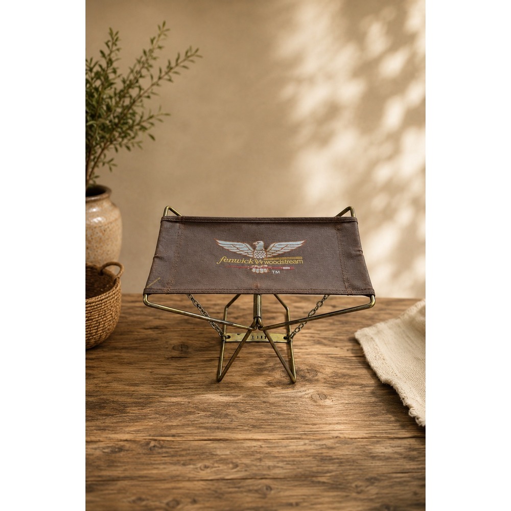 Vintage Fenwick Woodstream Folding Camp Stool Portable Hunting Fishing Seat